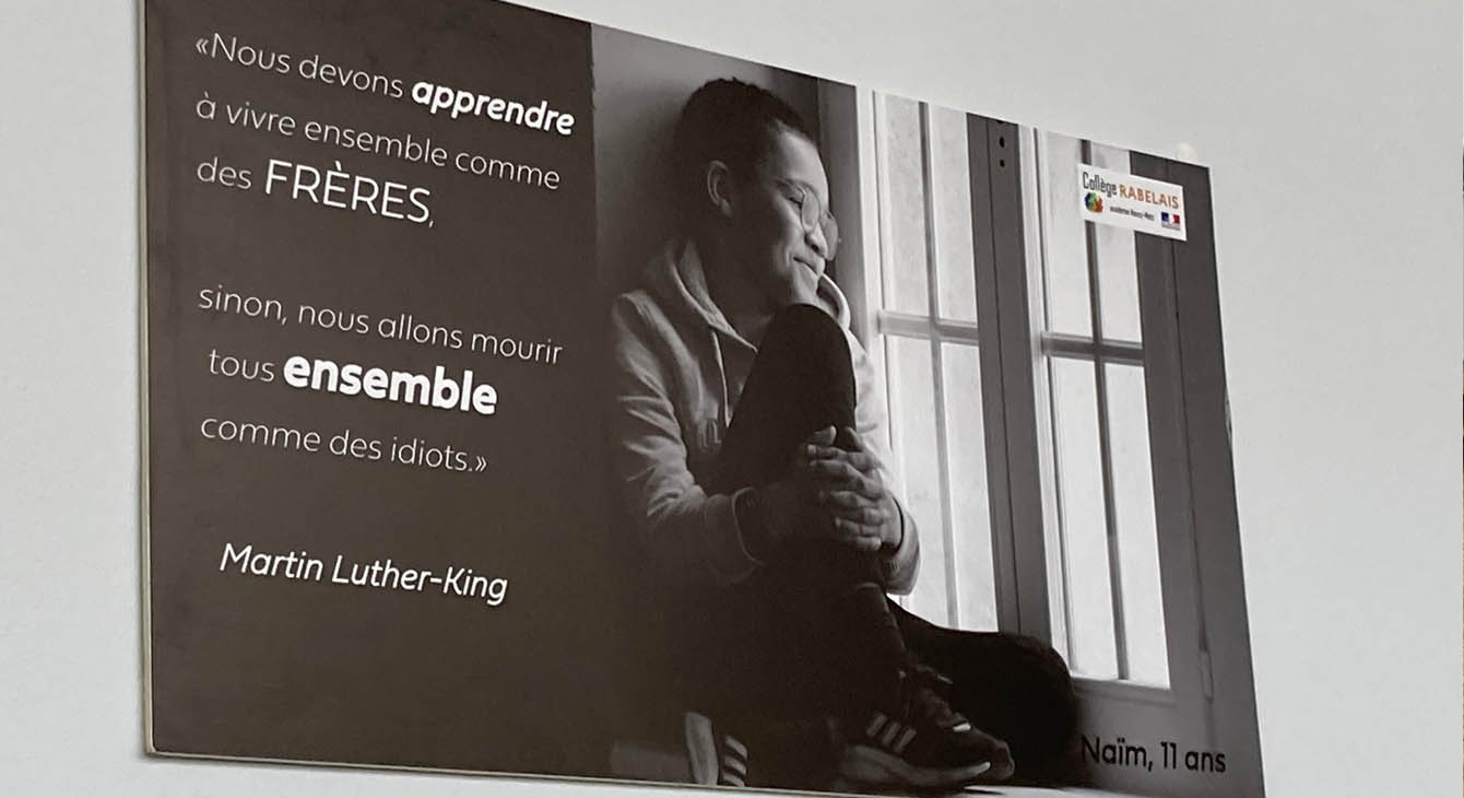 Affiche d'une citation de Martin Luther-King