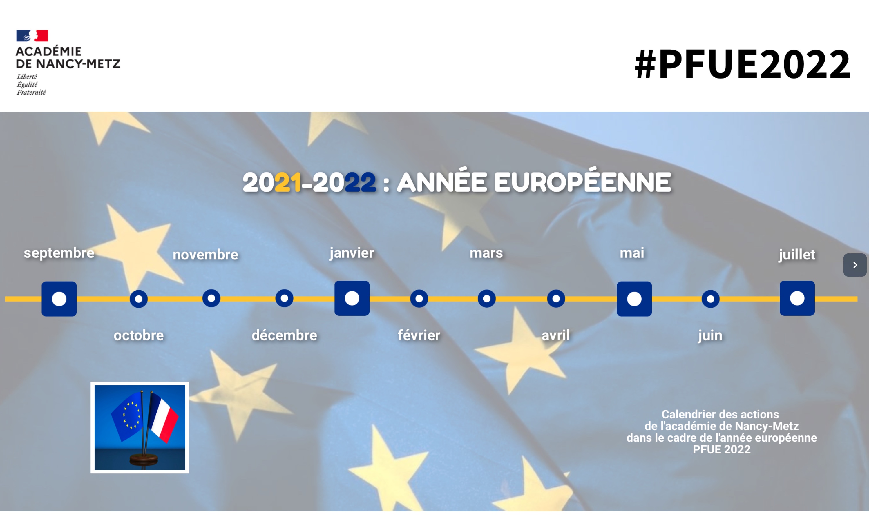 Le calendrier de la #PFUE2022