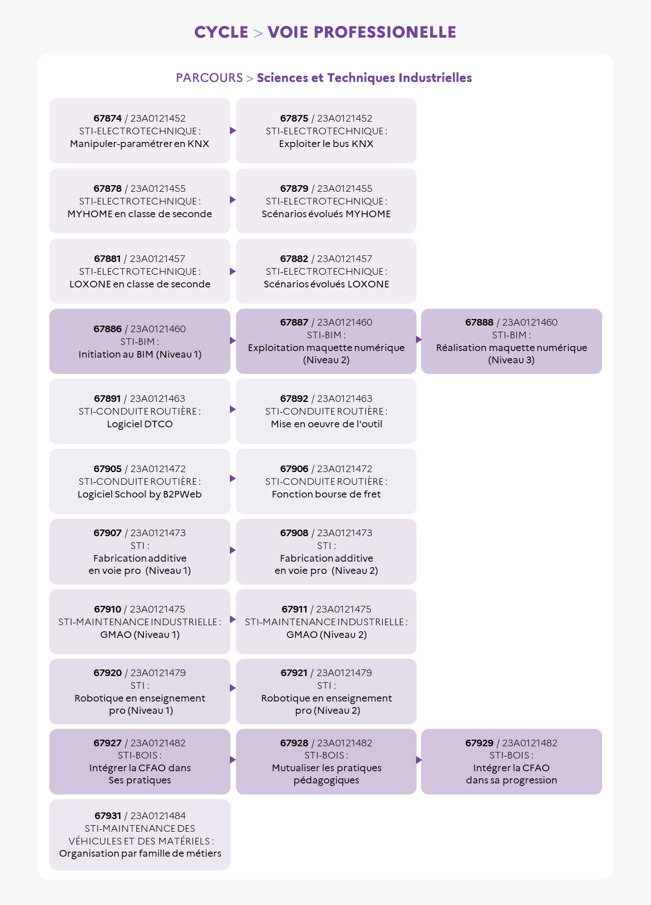 EAFC - infographie cycle voie pro - STI