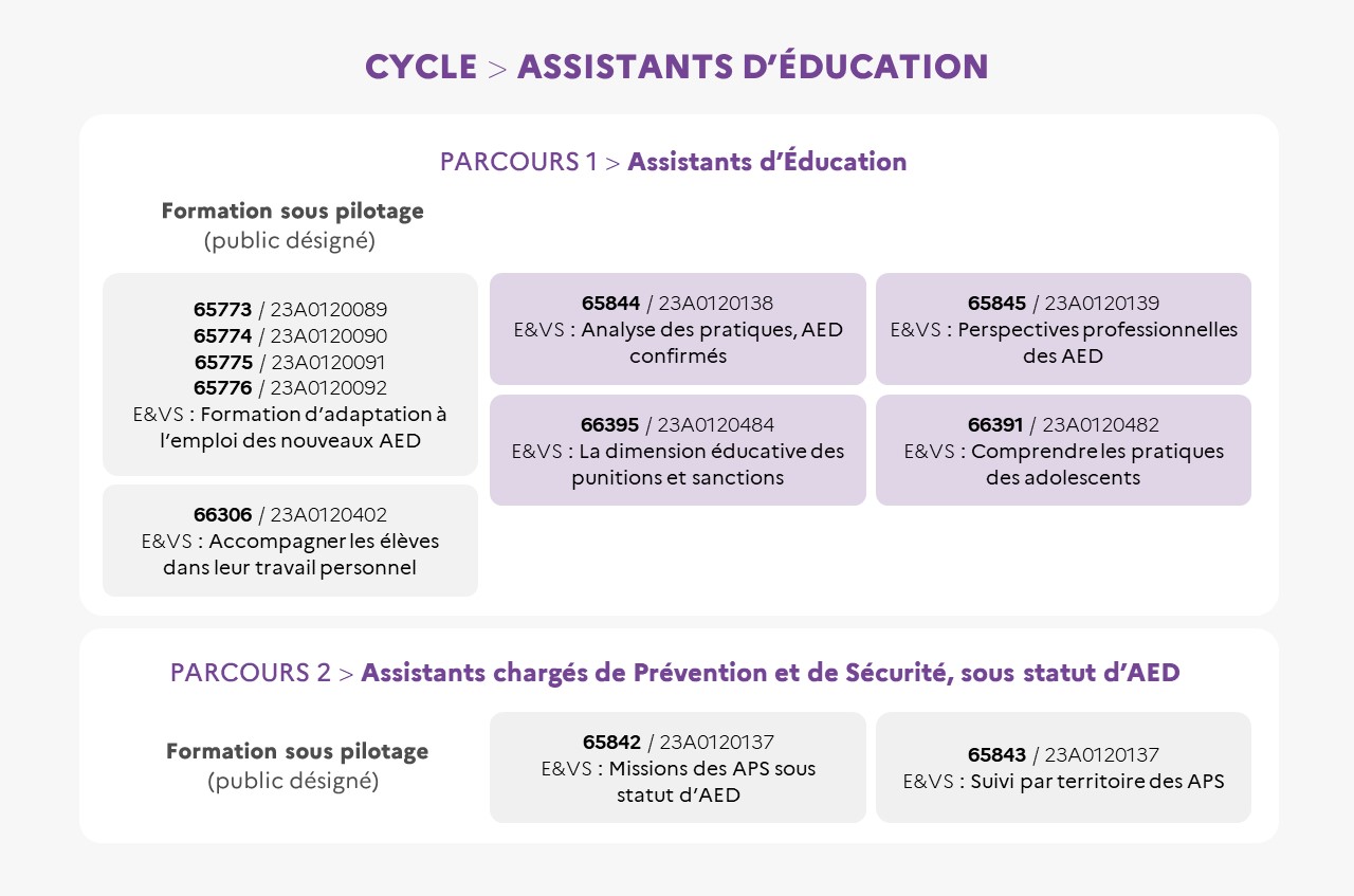 EAFC - Infographie du cycle Assistants d'Éducation