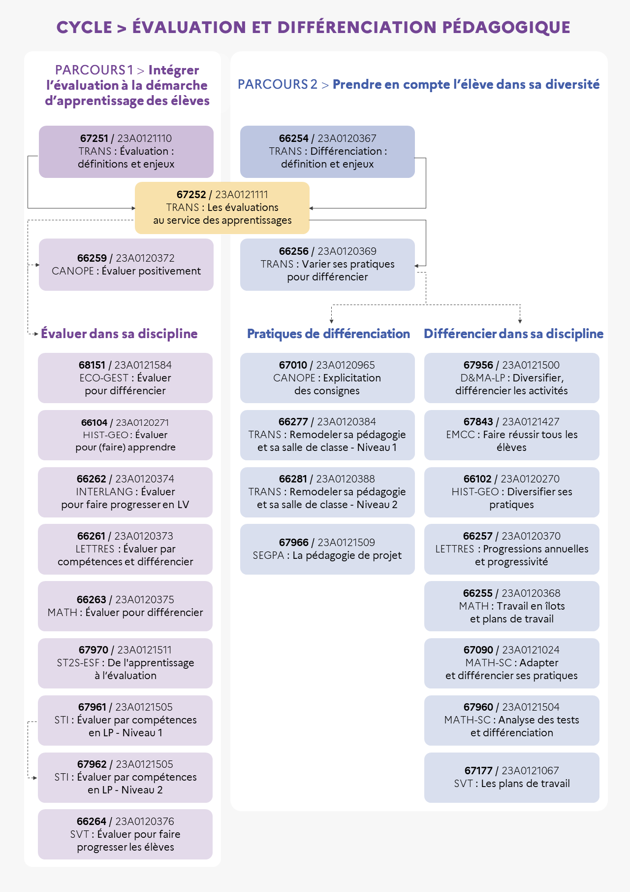 Cycle Évaluation et Différenciation pédagogique Infographie 1/2