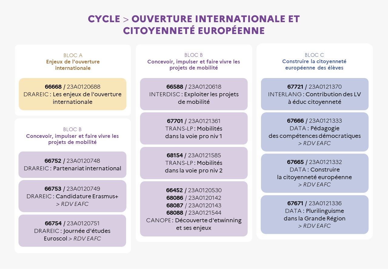 EAFC - Infographie Cycle Oser l'ouverture internationale