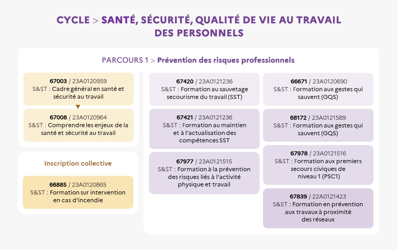 EAFC - Carte mentale Cycle santé sécurité au travail parcours 1