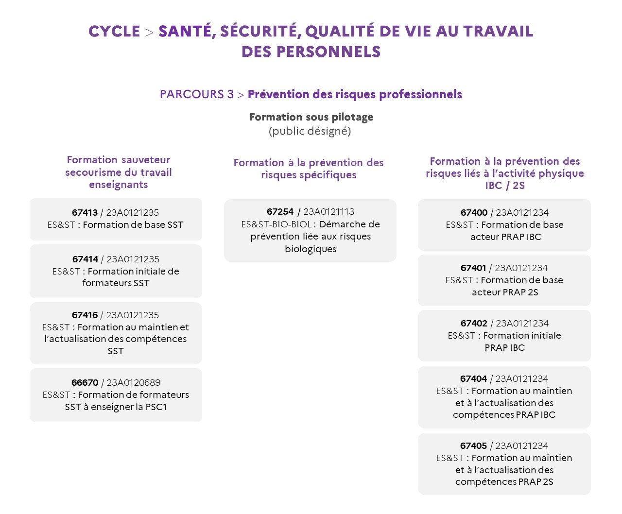 EAFC - Carte mentale Cycle santé sécurité au travail parcours 4 1/2