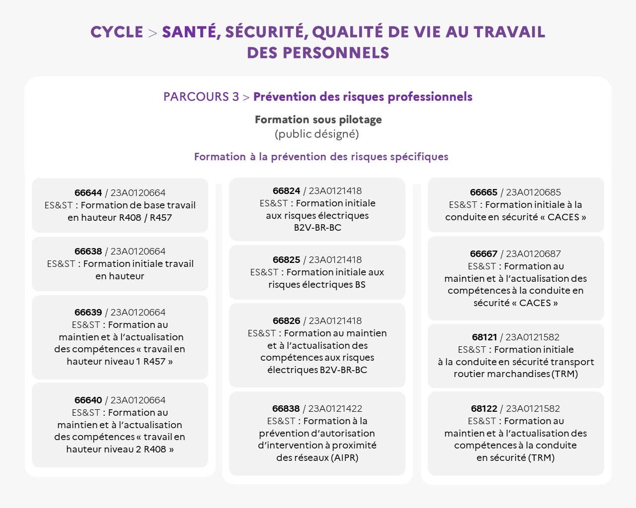 EAFC - Carte mentale Cycle santé sécurité au travail parcours 4 2/2