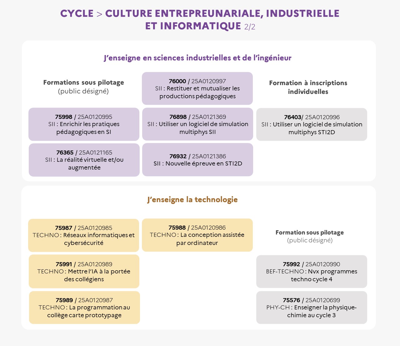 EAFC - Infographie - Cycle Culture entrepreunariale, industrielle et informatique 2/2