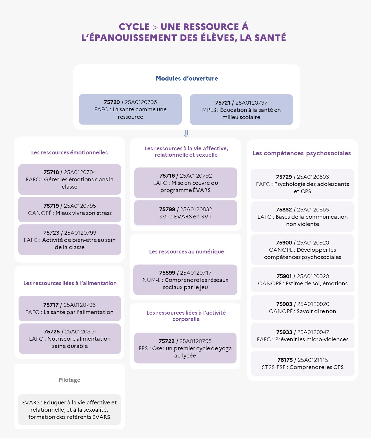 EAFC - Infographie - Cycle Santé des élèves