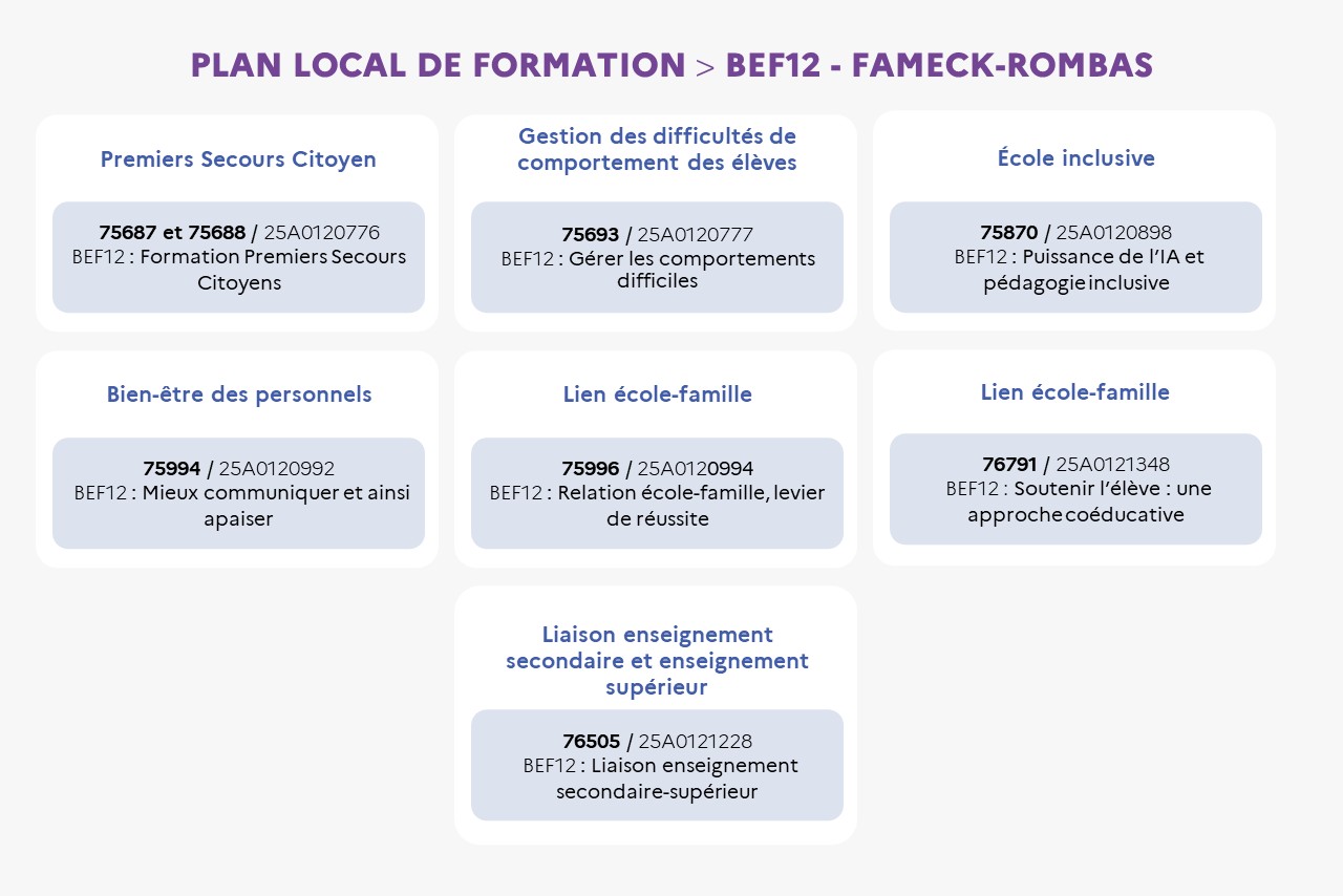 EAFC - Infographie du BEF12
