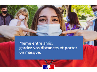 Exemple d'infographie sur les gestes barrières