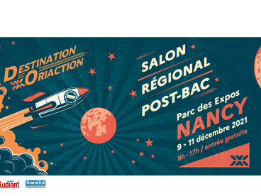 Affiche oriaction, salon dédié à l'orientation du 9 au 11 décembre